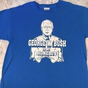 Royal Blue George Bush Vintage Message T